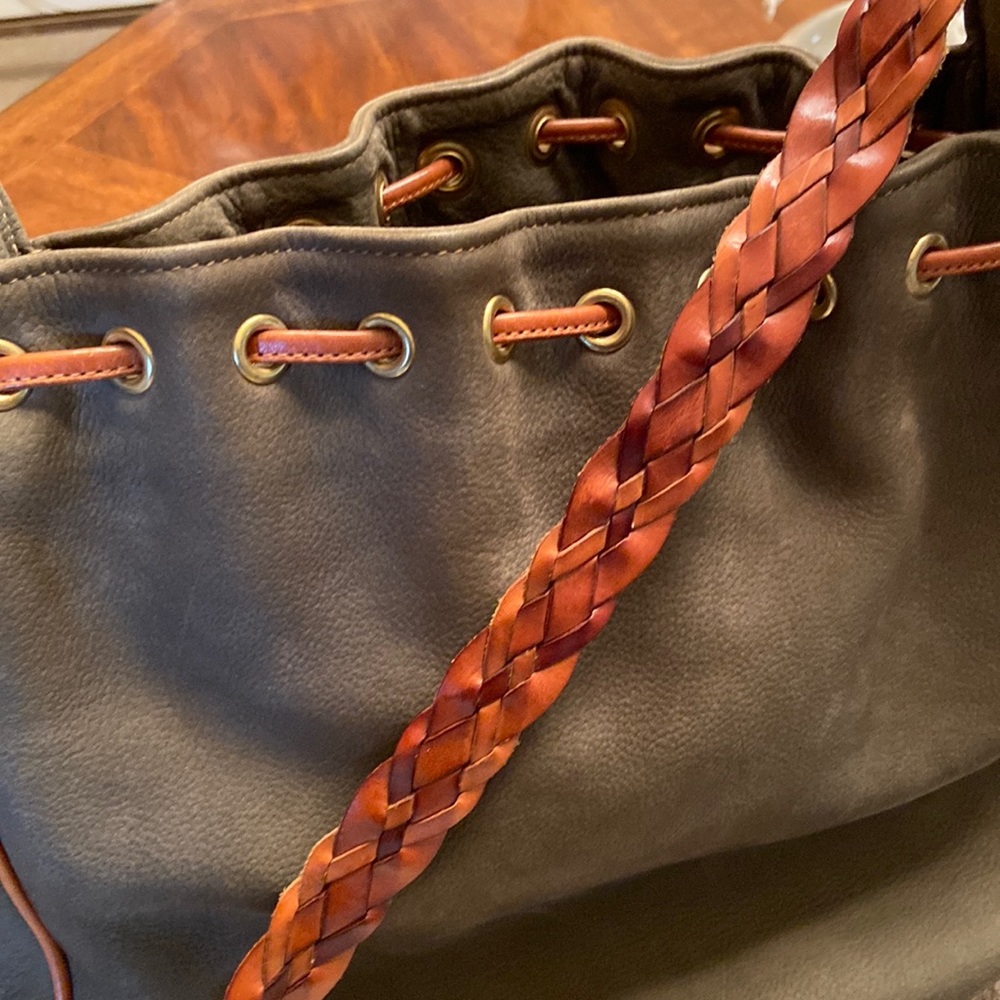 GHURKA Vintage Suede Shoulder Bag - Picture 1 of 10